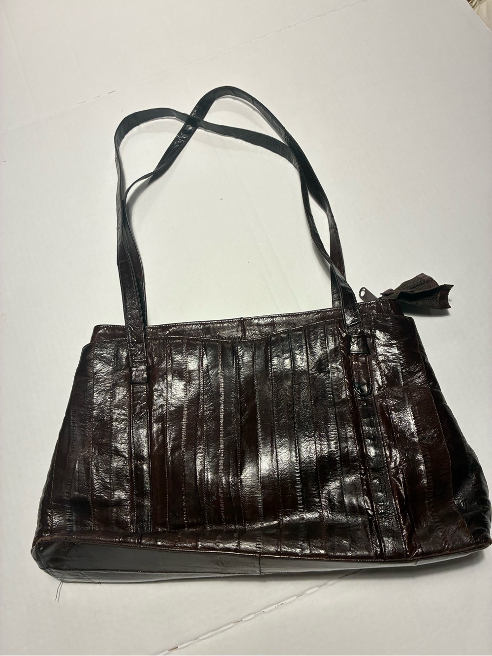 Vintage Eel skin purse brown